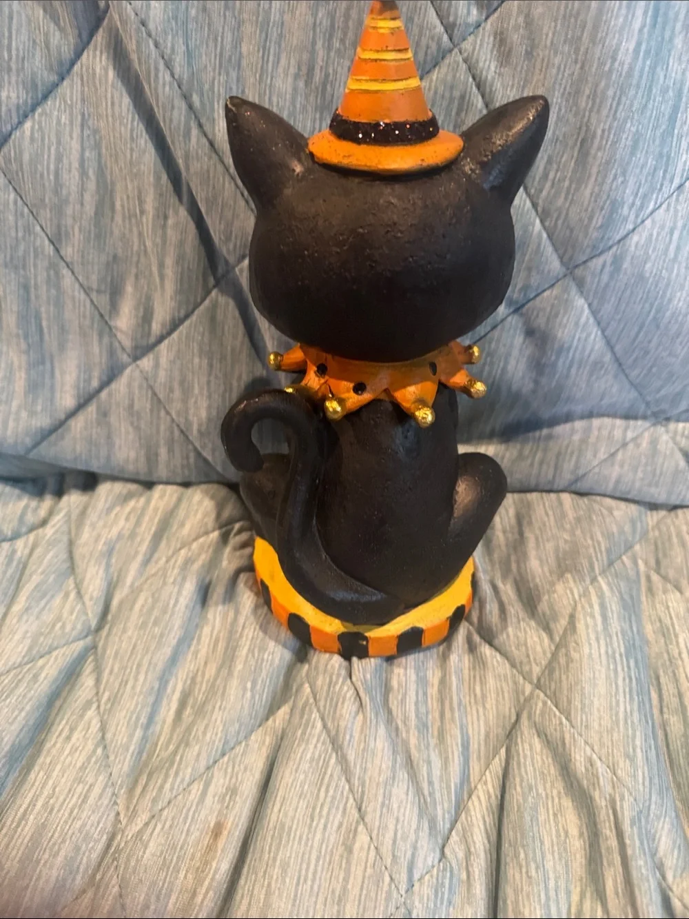 Halloween Cat Trio Black and Orange Halloween Cat Figurine Set